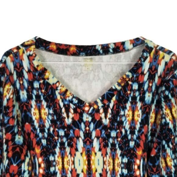 Anne Klein Sport Stretchy Printed Activewear Top - Picture 3 of 5